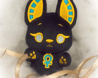 DIY Anubis Jackal Plush 7 inch  KIT: Ancient Egyptian God Stuffed Animal