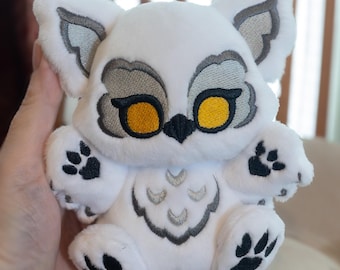 Owlbear SnuggleBean Plush - Littlefox's Toebeans Larger Size - Cryptid Owl Bear Dungeon Monster Stuffed Animal