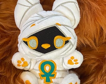 Anubis-Mumien-Plüschtier: 18 cm (7 Zoll) SnuggleBean, limitiertes Sammlerstück, Halloween-Plüschtier