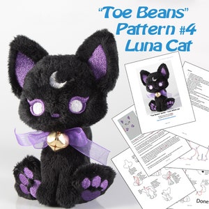 ITH PATTERN- Luna Witch Cat  - Littlefox's Toebeans - Digital Download