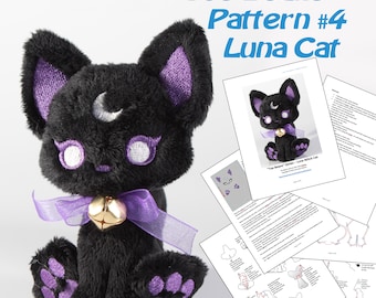 ITH PATTERN- Luna Witch Cat - Littlefox's Toebeans - Digital Download