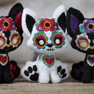 Peluche de zorro calavera de azúcar Bone-nita - Littlefox's Toebeans - Zorro de peluche Calavera del Día de los Muertos