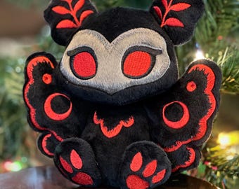 Mothman SnuggleBean Plush - Littlefox's Toebeans Larger Size - Ancient Mythic Monster Cryptid Stuffed Animal
