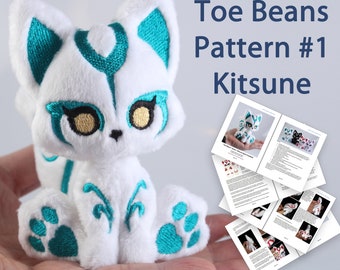 ITH PATTERN- Kitsune Fox Plush  - Littlefox's Toebeans - Digital Download