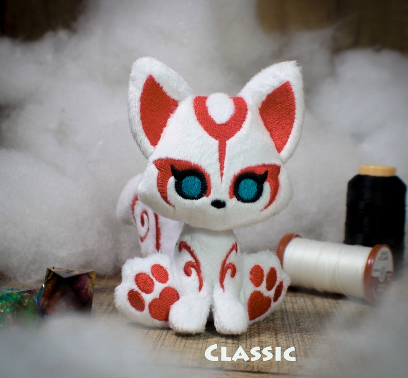 Kitsune Plush Littlefox's Toebeans Japanese Spirit Fox Stuffed Animal zdjęcie 3