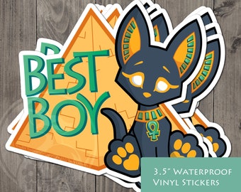 Vinylsticker Anubis: Egyptische jakhalsgod, kawaii-laptopsticker