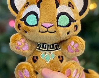 Pelúcia Jaguar SnuggleBean - Littlefox's Toebeans Tamanho Grande - Animal de Pelúcia Pantera Negra Maia Asteca