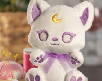 DIY Luna Cat SnuggleBean Plush Kit: Spooky Witch Kitty Stuffed Animal