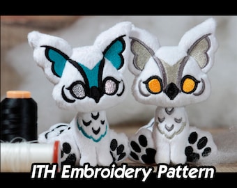 ITH Pattern - Owlbear Plush - Littlefox's Toebeans -  DND Dungeons Dragons Monster Familiar Stuffed Animal