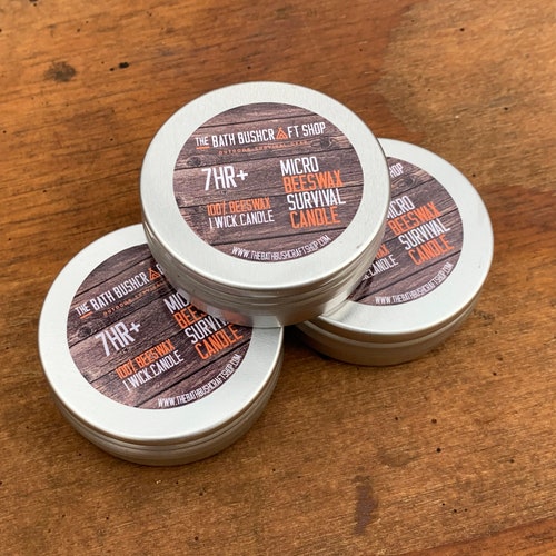 MICRO 100 Beeswax Emergency Survival Candle Bushcraft Edc Etsy