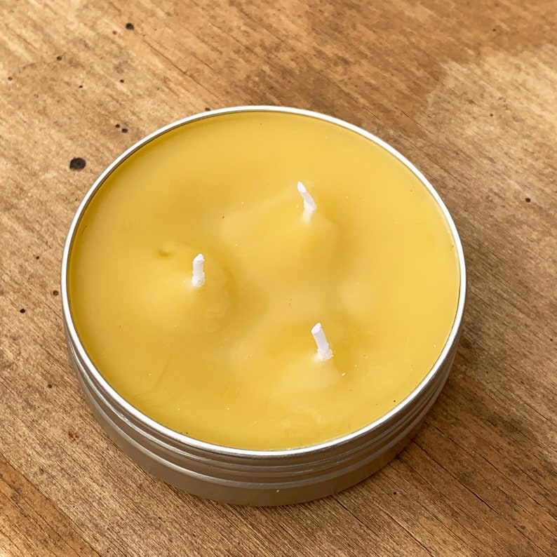 Large 100 Natural Beeswax 3 Wick Emergency Survival Candle Etsy