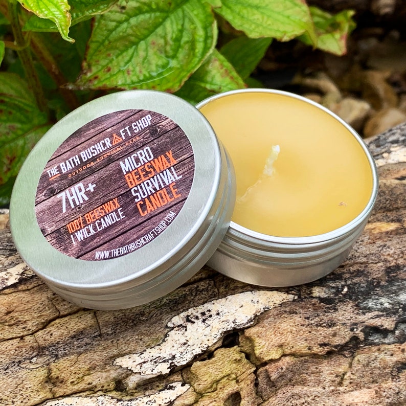 MICRO 100 Beeswax Emergency Survival Candle Bushcraft Edc Etsy