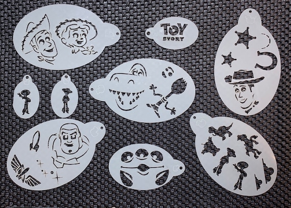 Toy Story Style Face Paint Stencil Pack Reusable Stencils