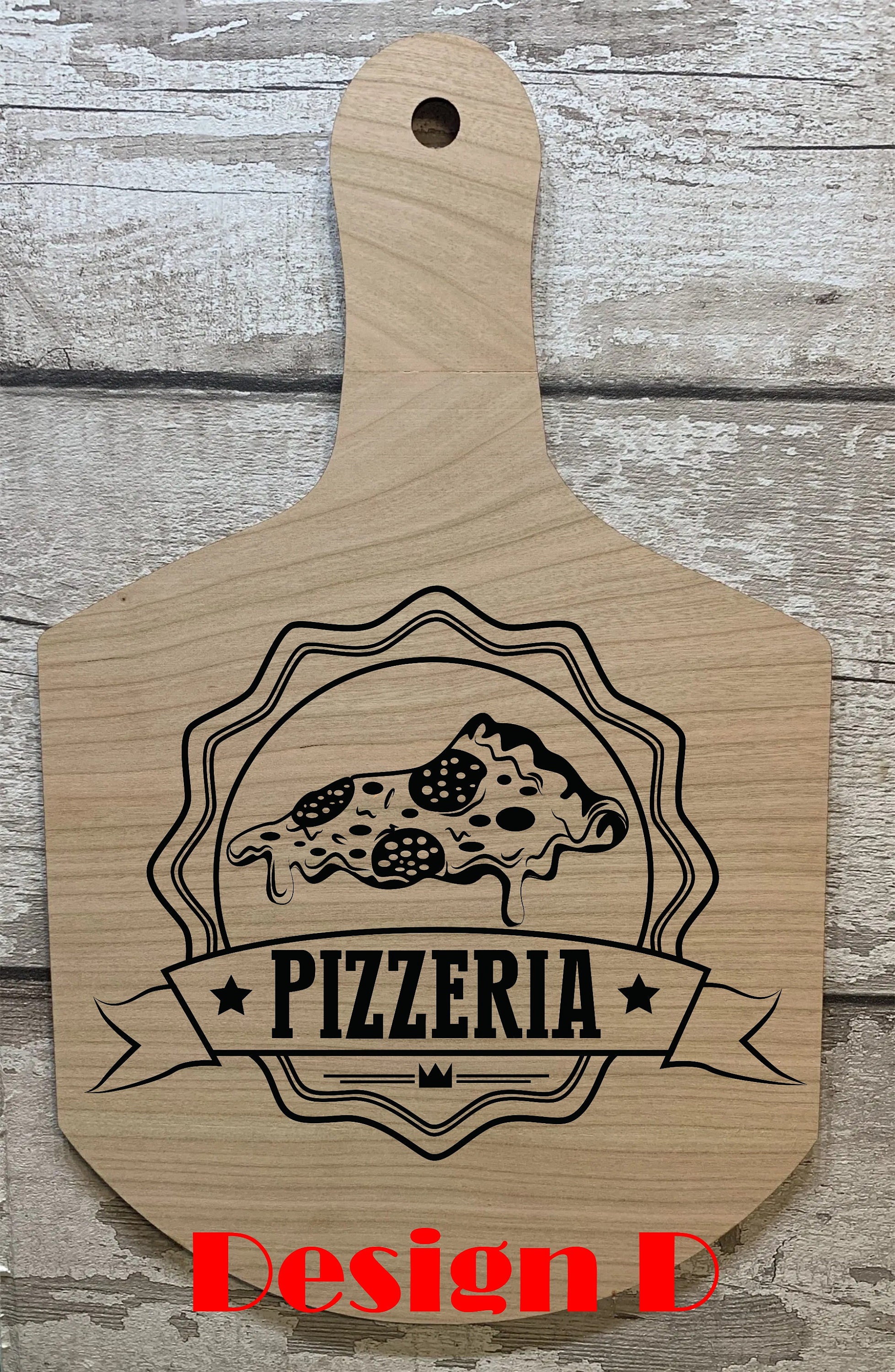 Personalised Decorative Wooden Pizza Peel Laser Engraved Etsy UK