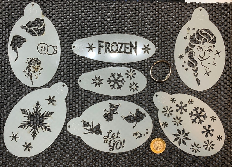 Frozen Ice Princess Style Face Paint Stencil Pack Reusable Etsy