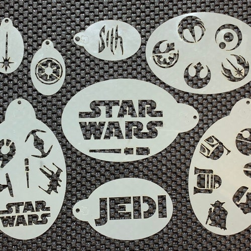 star wars style face paint stencil pack reusable stencils etsy