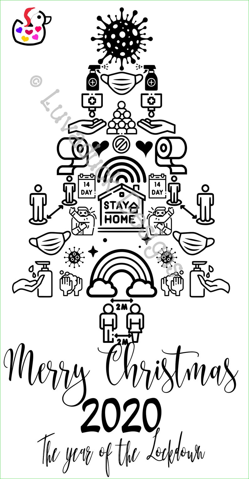 Download Covid Merry Christmas 2020 SVG Vector Design svg eps dxf ...