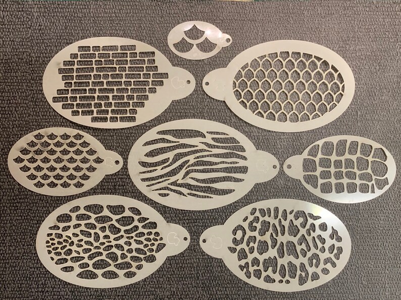 Textures and Scales Face Paint Stencil Pack Reusable Etsy UK