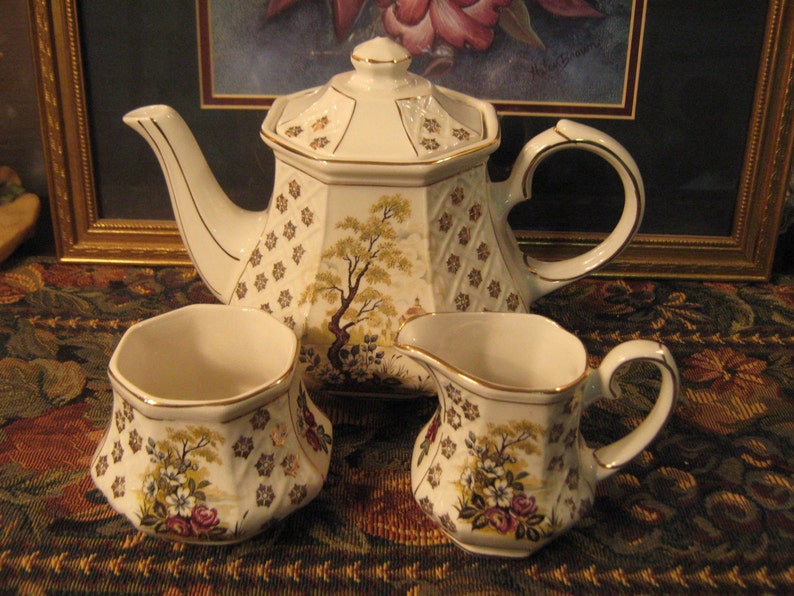 Sadler Teapot/ sugar Bowl & Milk Jug. Excellent Condition Etsy