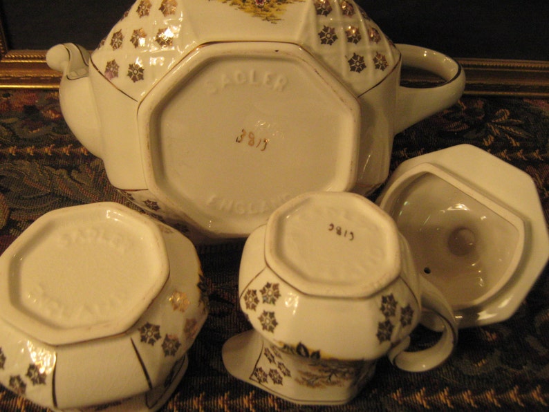 Sadler Teapot/ sugar Bowl & Milk Jug. Excellent Condition Etsy