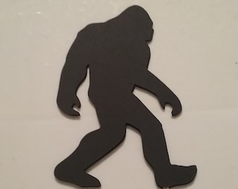 Lot of 12 Bigfoot Cupcake Toppers! Choose your color!! Double sided!!