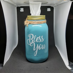 Mason Jar Tissue Holder! Choose your color!!