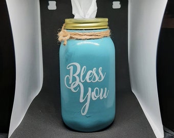 Mason Jar Tissue Holder! Choose your color!!