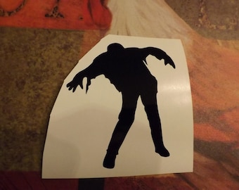 Vinyl Zombie Vehicle Decal! Measures  3"  x  3"!