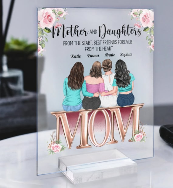 Mom Acrylic Plaque Mother and Daughter From the Start From - Etsy