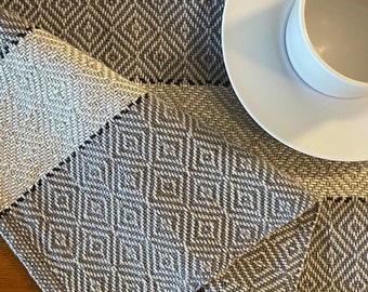 Handwoven Placemats in Shades of Gray II, Single