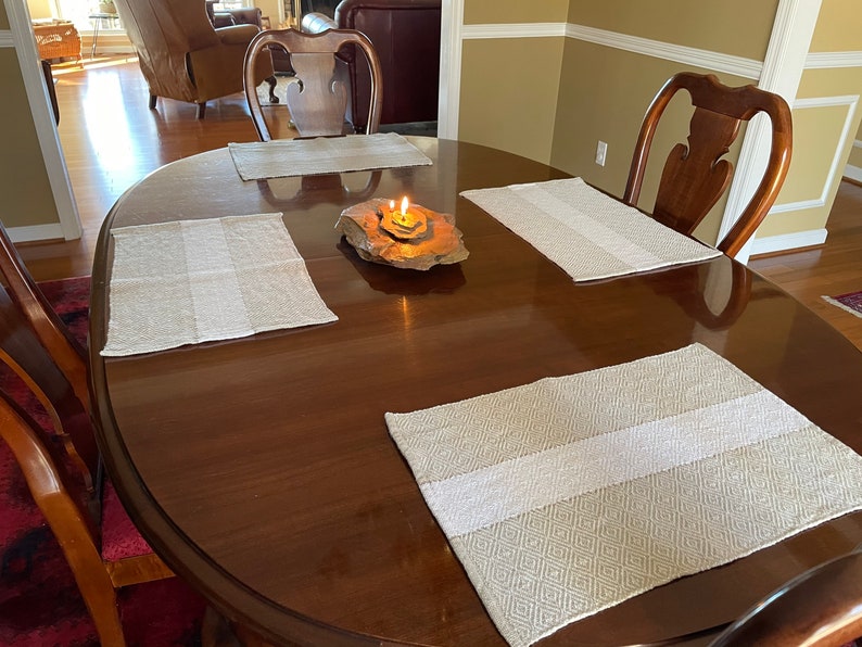 Handwoven Placemats in Au Natural, Set of Four image 7