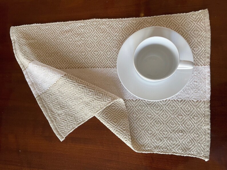 Handwoven Placemats in Au Natural, Set of Four image 1