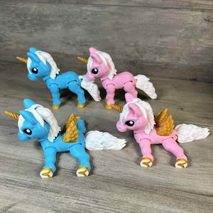 3d Printed Articulated Unicorn Toy - Fidget Unicorn Toy