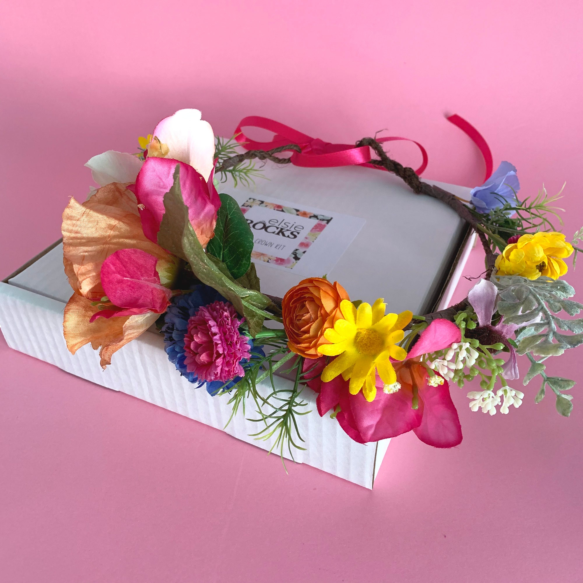 Flower Crown Kit DIY Make Your Own Flower Crown Hen Night Etsy