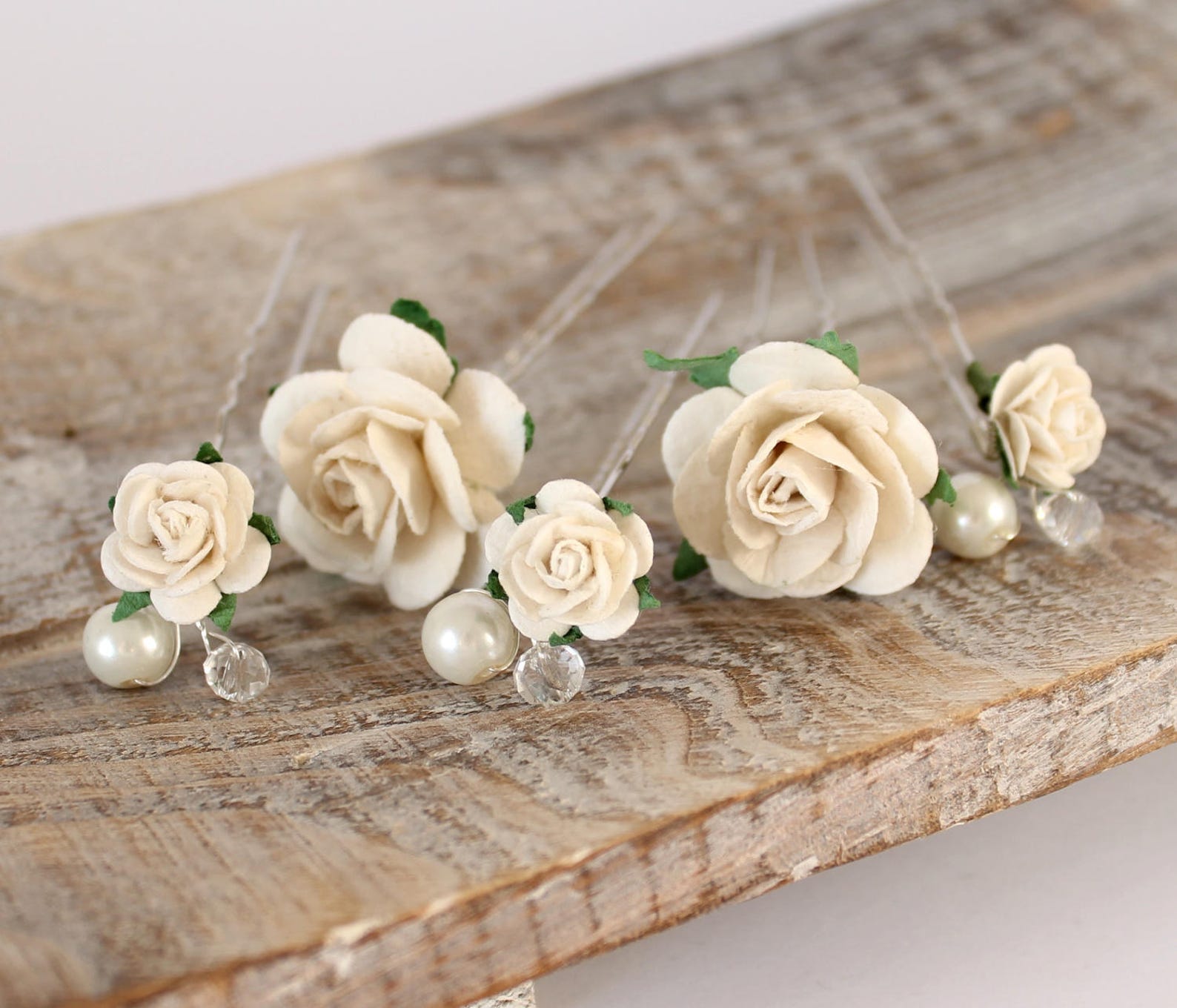 Ivory Bridal Hair Pins Wedding Hair Pins Bridal Hair Etsy