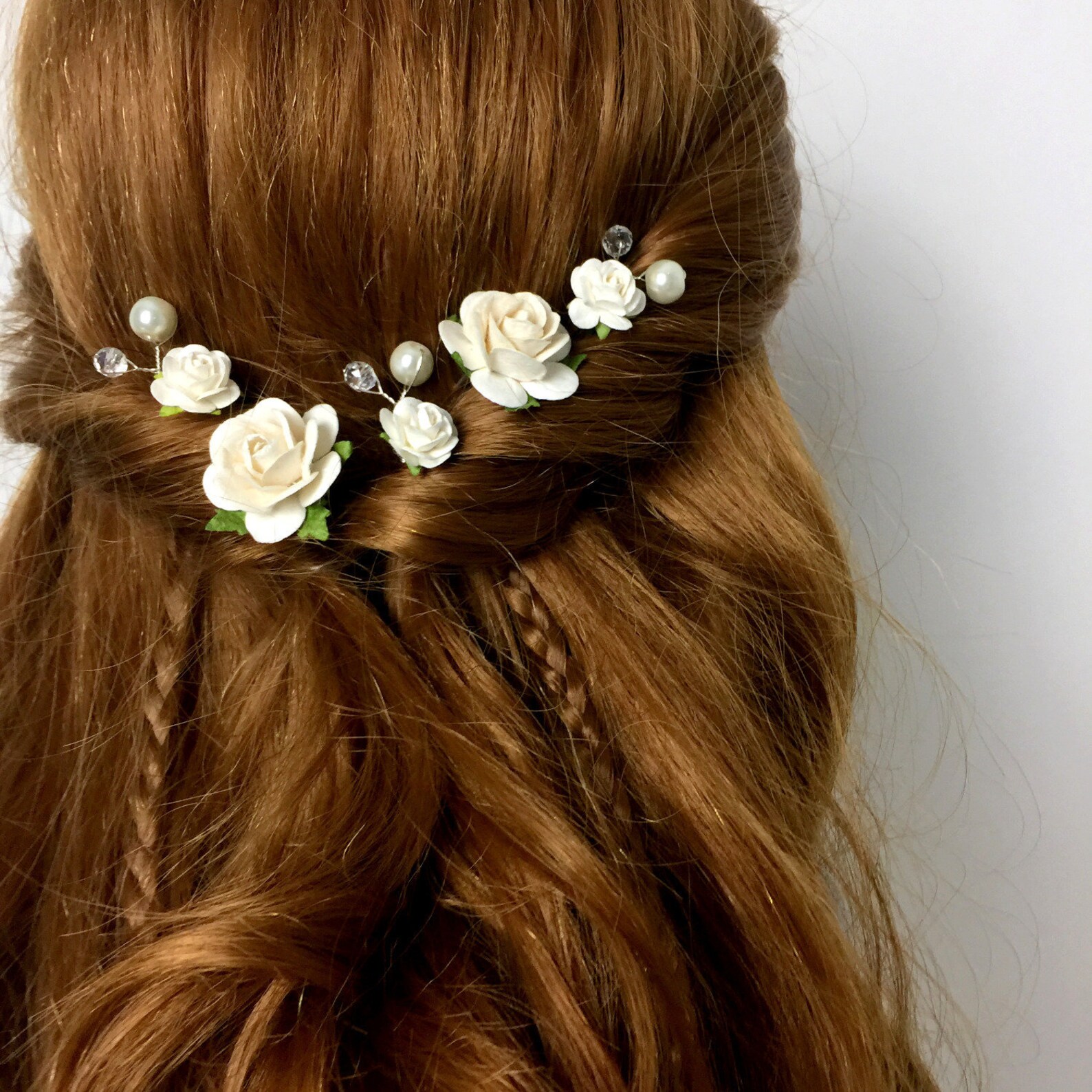 Ivory Bridal Hair Pins Wedding Hair Pins Bridal Hair Etsy