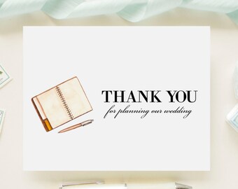 Wedding Card for Wedding Coordinator or Planner On Your Wedding Day - Thank You For Planning Our Wedding