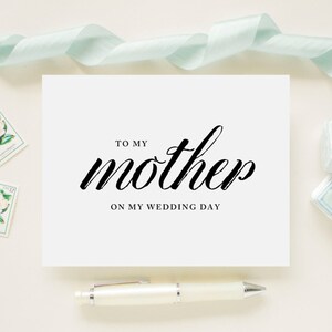 Custom Color Card for Your Mother, Father, Parents, In-Laws, Grandparents, Bridal Party On Your Wedding Day
