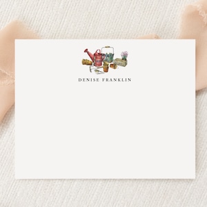 Cancelleria personalizzata per giardinaggio / Cancelleria / Regalo per giardiniere / Monogramma / Biglietti di auguri piatti / Grazie stampati / Regalo per posta ordinaria