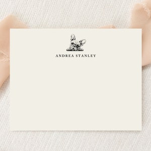 Personalisiertes Kundenspezifische Französische Bulldogge Briefpapier | Briefpapier | Monogramm | Flache Grußkarten und Umschläge | Gedruckt Vielen Dank | Post Geschenk