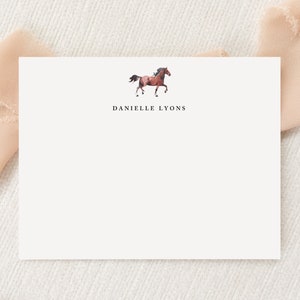 Personalized Custom Equestrian Horse Stationery | Stationary | Horseback | Monogram | Flat Note Cards | Printed Thank You | Snail Mail Gift