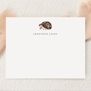 Gepersonaliseerde aangepaste egelminnaar briefpapier | Stationair | Monogram | Platte notitiekaarten Enveloppen | Gedrukt bedankt | Kaarten met egelprint