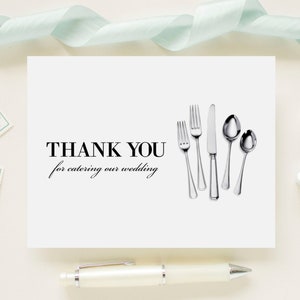 Dankeskarte für Deine Hochzeits-Caterer-Gastronomie-Firma Barkeeper - Danke für die Bewirtung unserer Hochzeit