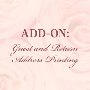 ADD-ON Guest and Return Address Envelope Printing image 1