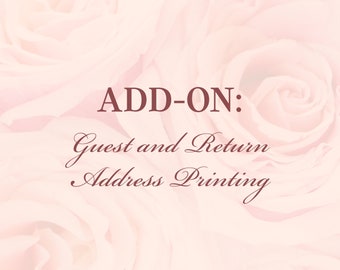 ADD-ON  |  Guest and Return Address Envelope Printing