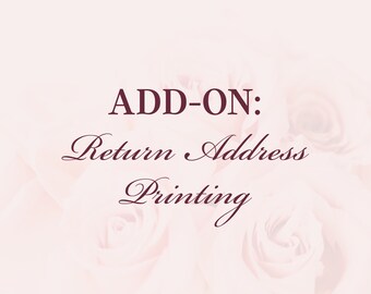 ADD-ON  |  Return Address Envelope Printing