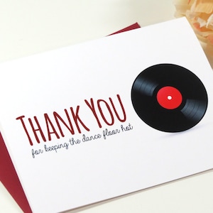 Wedding Card for Your DJ or Sound Technician On Your Wedding Day Thank You For Keeping The Dance Floor Hot image 1