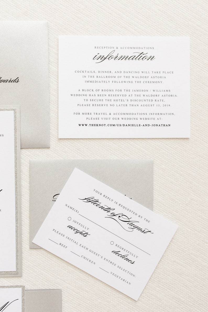 INVITATION SAMPLE Elegant Formal Layered Wedding Invitation - Etsy