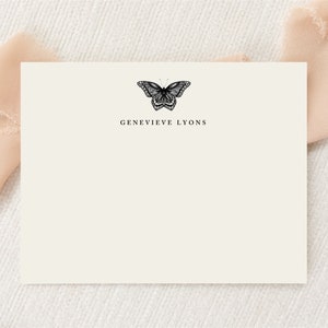 Personalisierte benutzerdefinierte Monarchfalter-Briefpapier | Briefpapier | Monogramm | Flache Grußkarten Umschläge | Gedruckt Vielen Dank | Post Geschenk