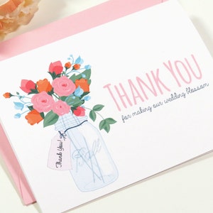 Wedding Card for Your Florist On Your Wedding Day - Thank You For Making Our Wedding Blossom